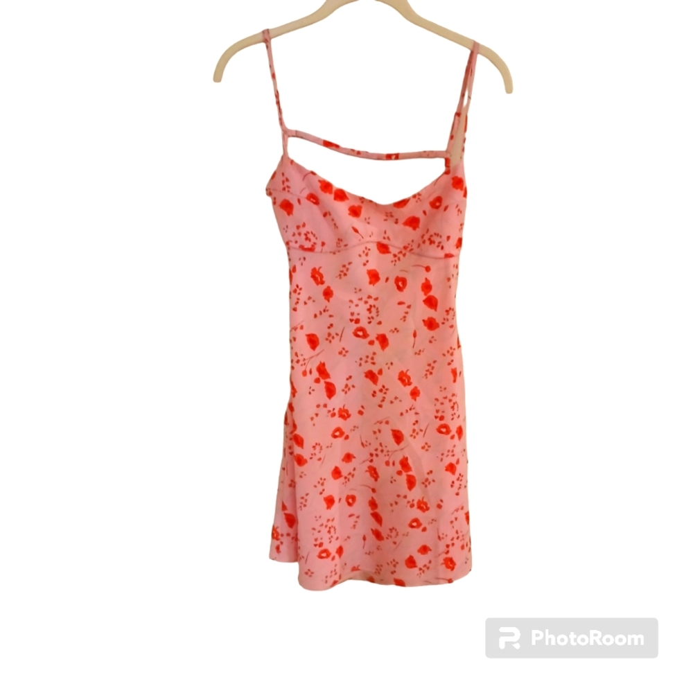 Cloud Ten Women's Pink Floral Sundress With Full Lining Size S